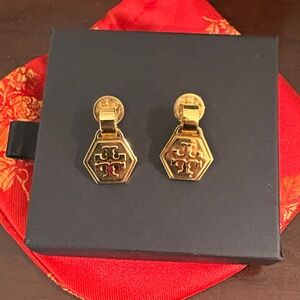 Tory Burch Gold Hexagon Earrings
